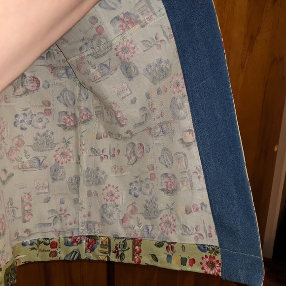 Vintage Marisa Canvas Rain Jacket Garden Design Raincoat - Picture 4 of 7